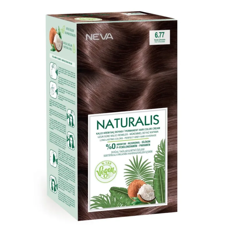 Vopsea de par Ciocolatiu, 6.77 Naturalis, 150ml, Neva — preț și oferte