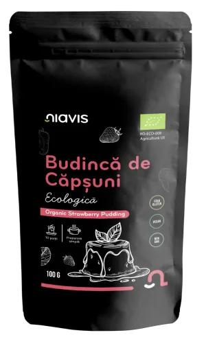 Budinca de capsune fara gluten, 100g, Niavis