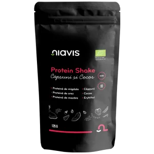 Protein shake ecologic cu capsune si cocos, 125g, Niavis