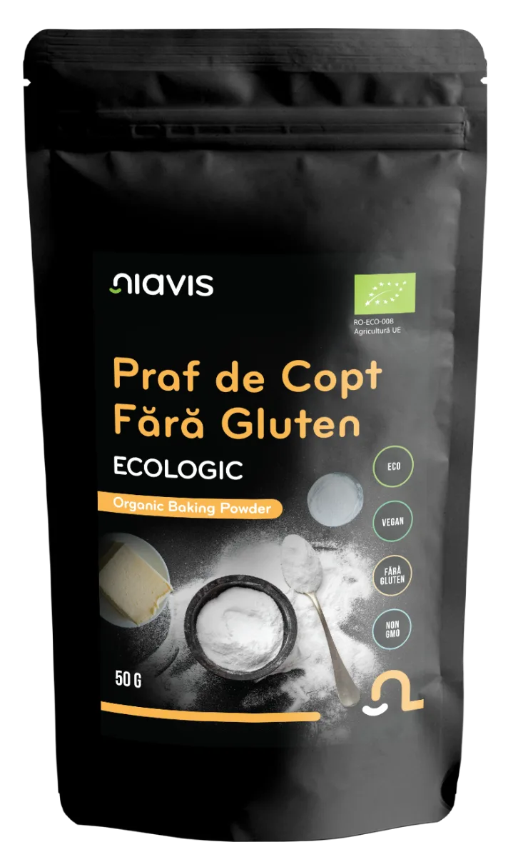Praf de copt ecologic fara gluten, 50g, Niavis — preț și oferte