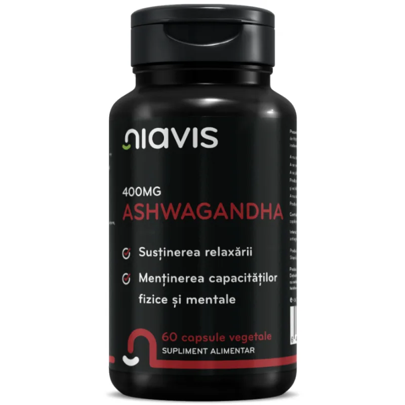 Ashwagandha Extract 400mg, 60 capsule, Niavis — preț și oferte