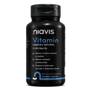 Complex natural Vitamin C + D3 + MG + SE, 60 capsule, Niavis