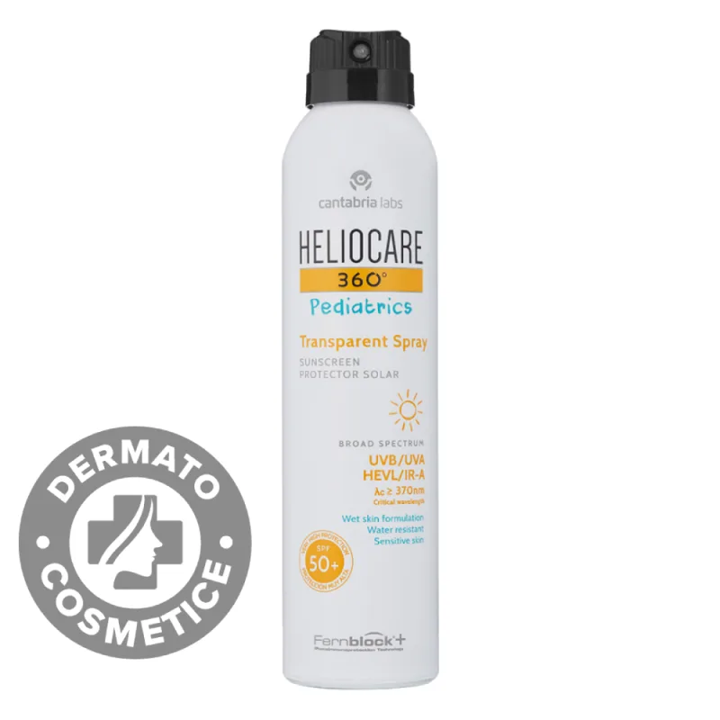 Spray transparent protectie solara pentru copii Heliocare 360º Pediatrics SPF50+, 200ml, Cantabria Labs — preț și oferte