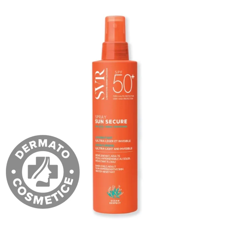 Spray hidratant invizibil cu SPF 50+ Sun Secure, 200ml, SVR — preț și oferte