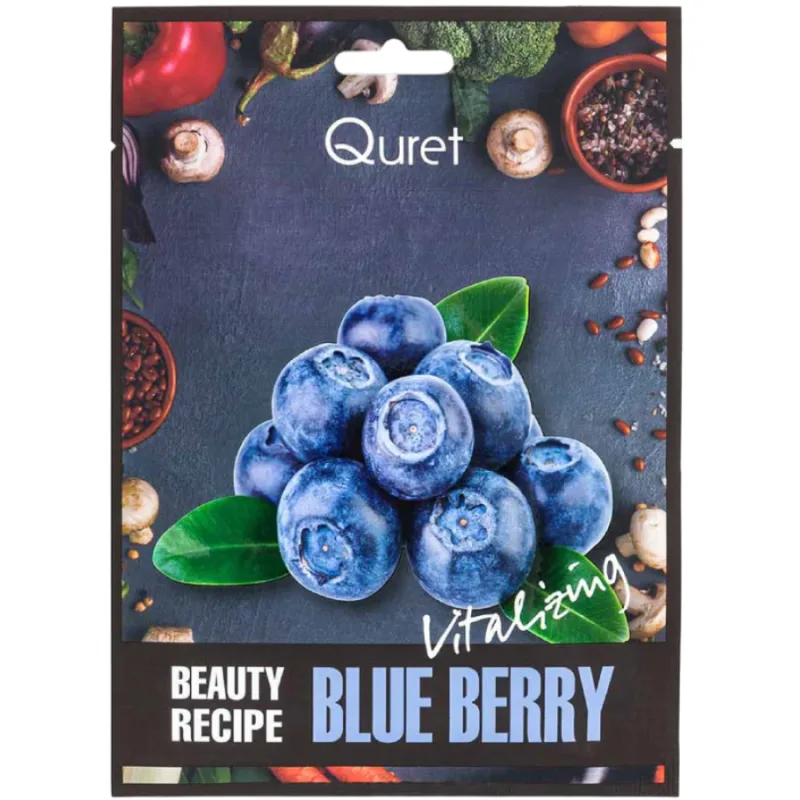 Masca de fata revitalizanta cu extract de afine Beauty Recipe, 25g, Quret — preț și oferte