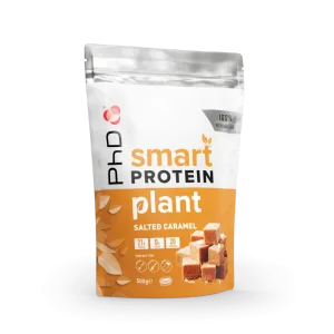 Pudra de proteine vegetale cu aroma de caramel sarat Smart Protein Plant, 500g, PhD