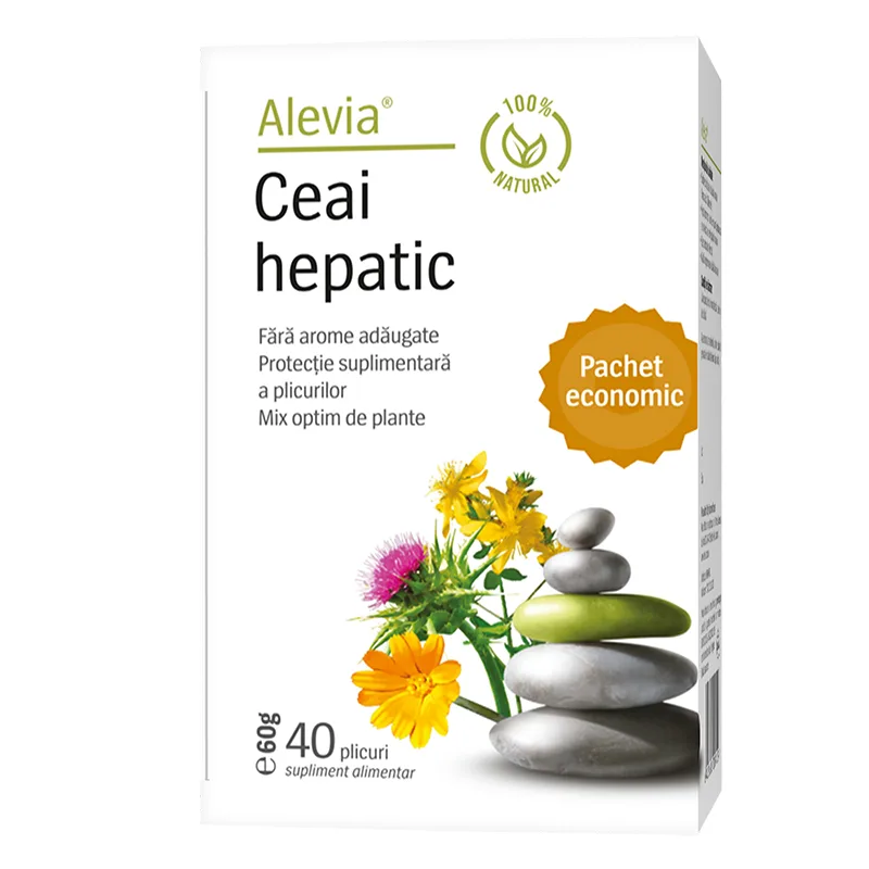 Ceai medicinal hepatic, 40 plicuri, Alevia — preț și oferte