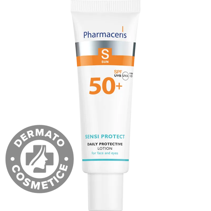 Lotiune de fata cu protectie solara SPF50+ Sensi Protect S, 50ml, Pharmaceris — preț și oferte