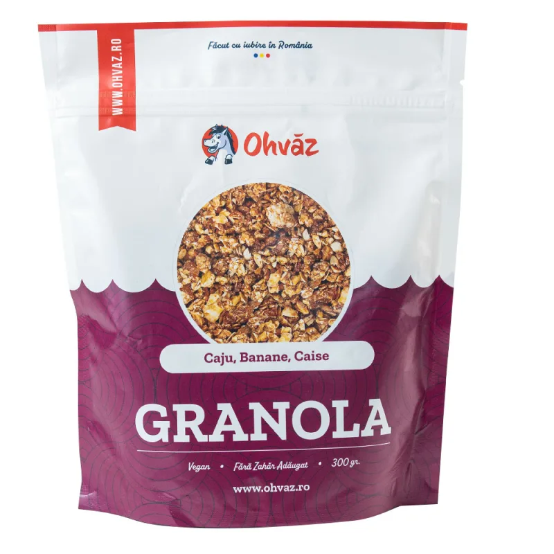 Granola cu caju banane caise, 300g, Ohvaz — preț și oferte