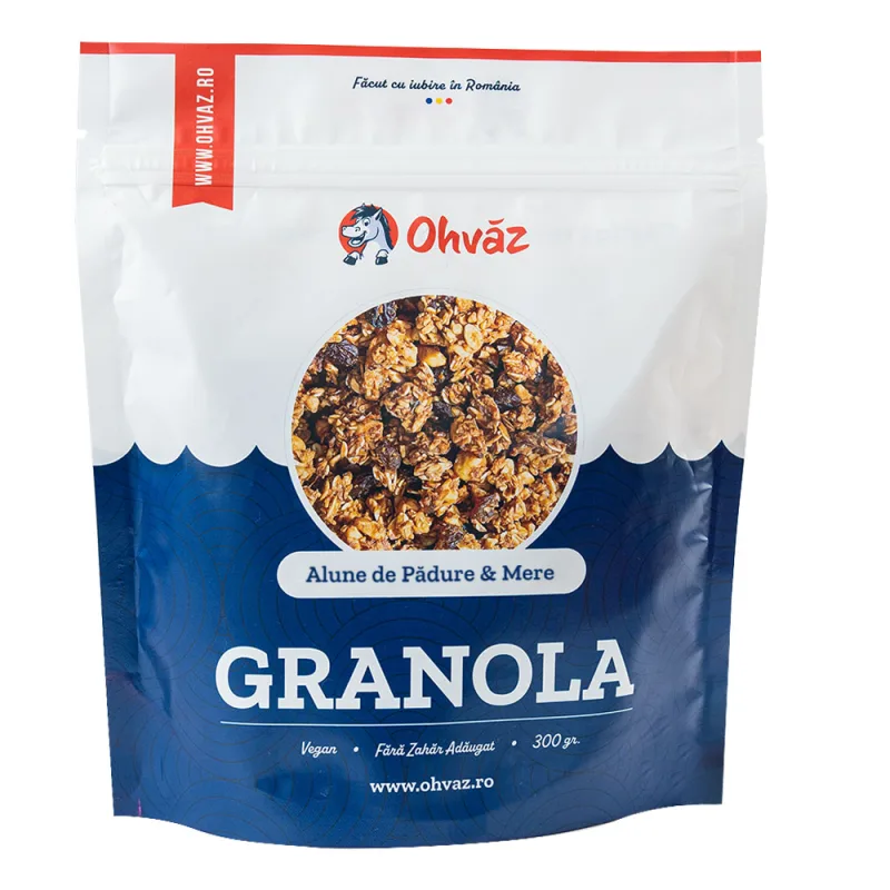 Granola cu alune de padure si mere, 300g, Ohvaz — preț și oferte