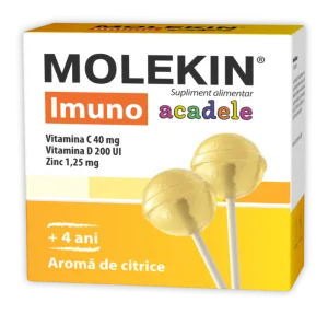 Molekin Imuno pentru +4 ani, 12 acadele cu aroma de citrice, Zdrovit