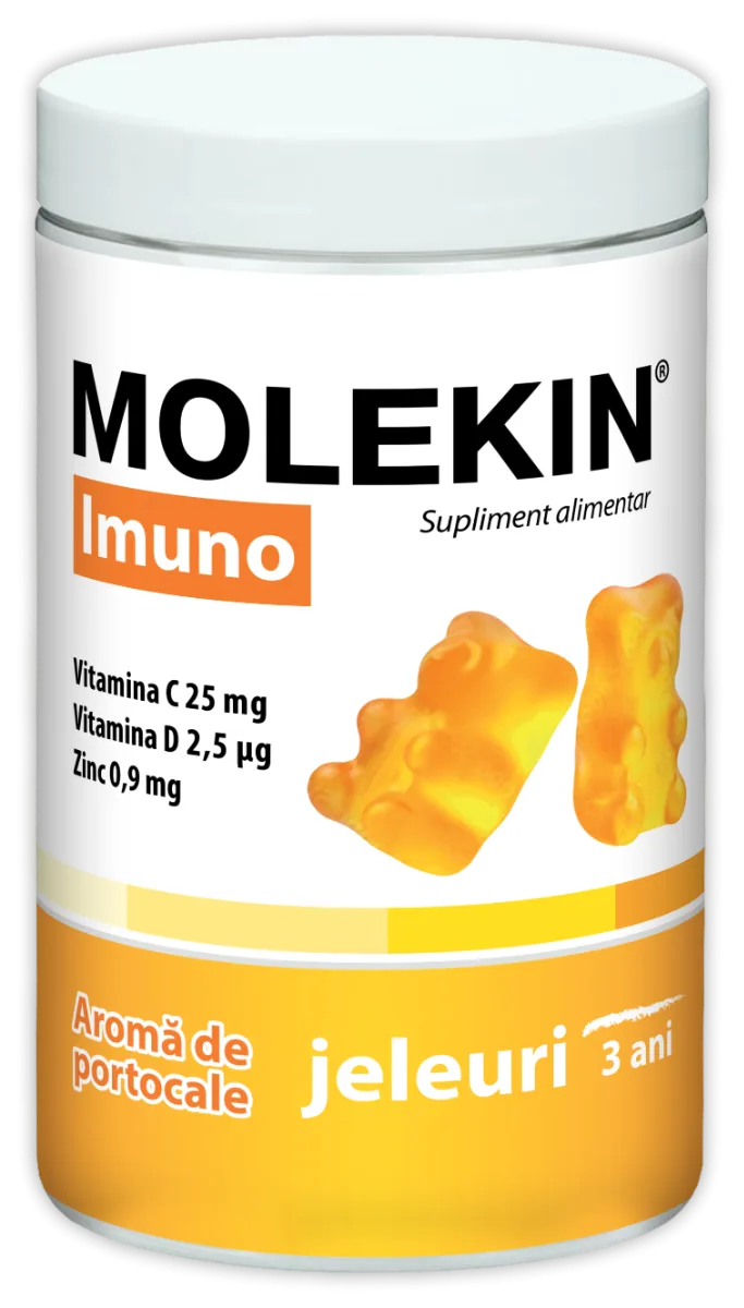 Molekin Imuno pentru +3 ani, 60 jeleuri gumate cu aroma de portocale, Zdrovit — preț și oferte