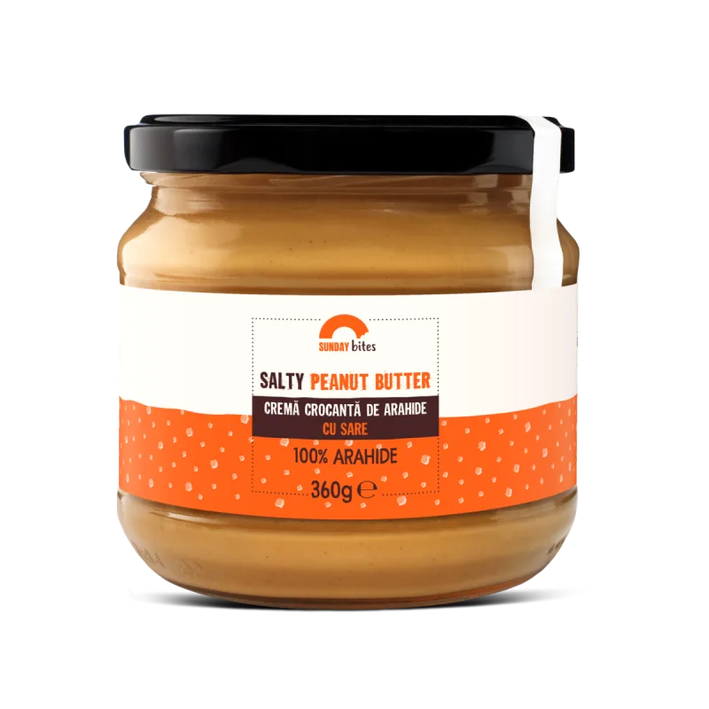 Crema crocanta de arahide cu sare, 360g, Sunday Bites — preț și oferte