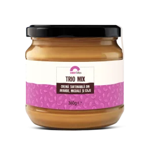 Crema de arahide migdale si caju Trio Mix, 360g, Sunday Bites