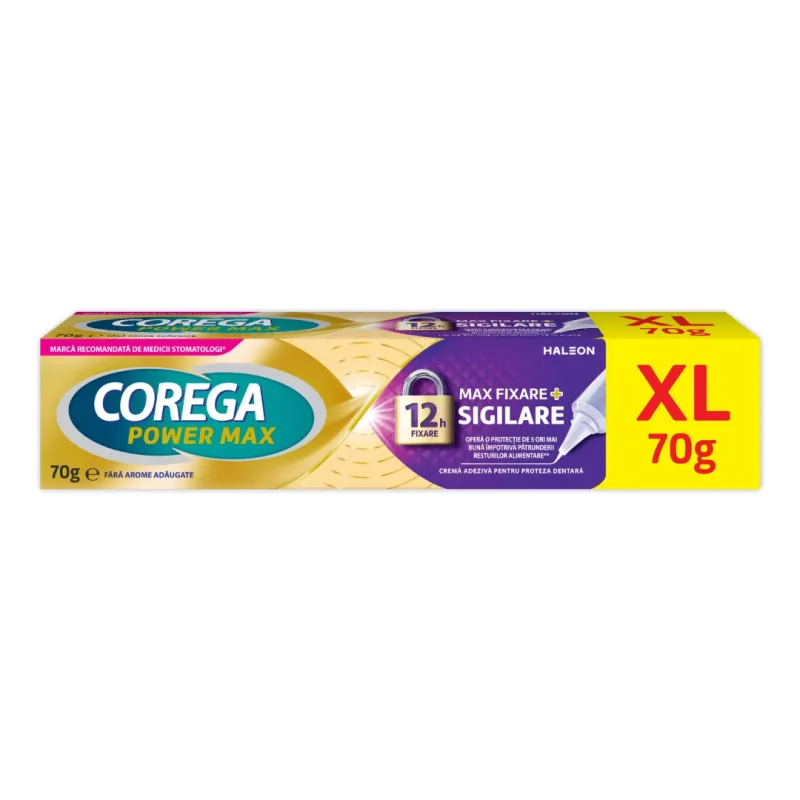 Crema adeziva pentru proteza dentara Max Sigilare Corega, 70 g, Haleon — preț și oferte