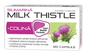 Silimarina Milk Thistle + Colina, 120 capsule, Zdrovit
