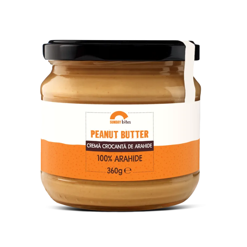 Crema crocanta de arahide, 360g, Sunday Bites — preț și oferte