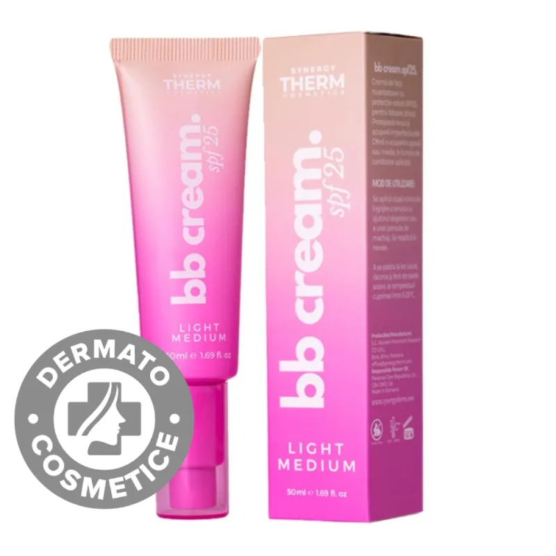 BB cream cu SPF 25 Light Medium, 50ml, Synergy Therm — preț și oferte