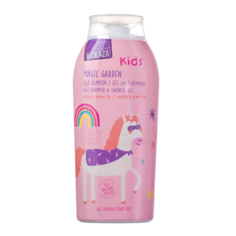 Sampon si gel de dus pentru copii Magic Garden, 250 ml, Biobaza — preț și oferte