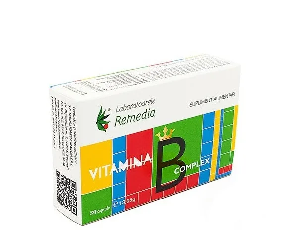Vitamina B complex, 30 capsule, Laboratoarele Remedia — preț și oferte