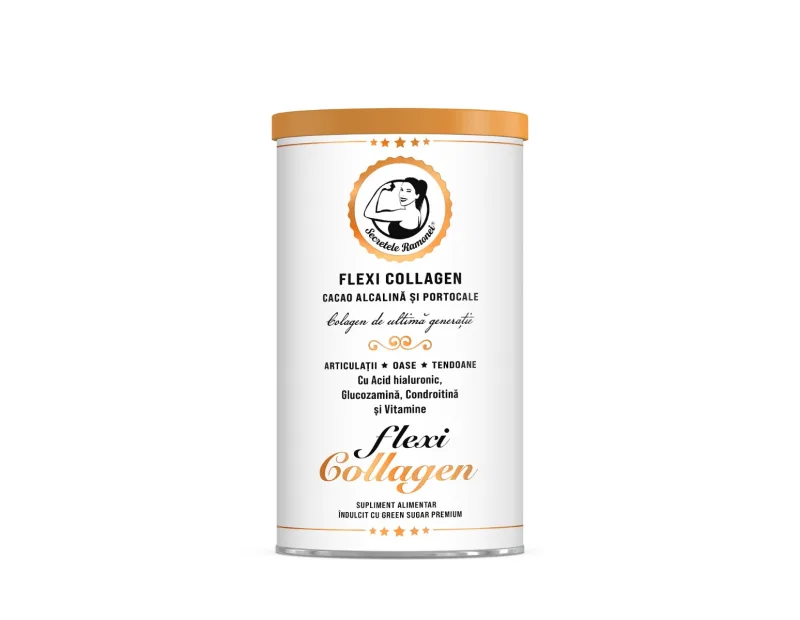 Bautura cu colagen de utlima generatie - cacao alcalina si portocale Flexi Collagen Secretele Ramonei, 400g, Laboratoarele Remedia — preț și oferte