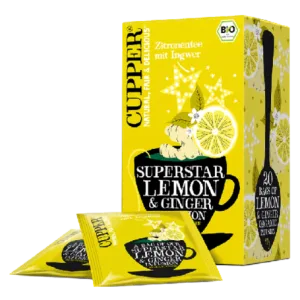 Ceai de lamaie cu ghimbir Eco SuperStar, 50g, Cupper