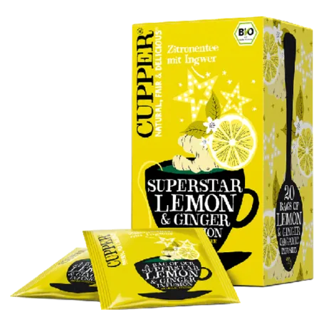 Ceai de lamaie cu ghimbir Eco SuperStar, 50g, Cupper — preț și oferte