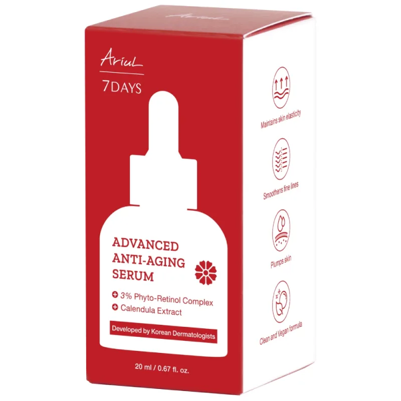 Serum cu complex de fito-retinol 3% si extract de galbenele 7 Days Advanced Anti-Aging, 20ml, Ariul — preț și oferte