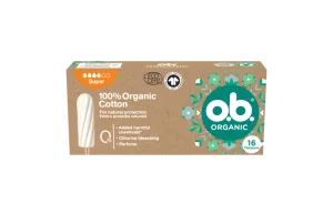 Tampoane organic super, 16 bucati, O.B.