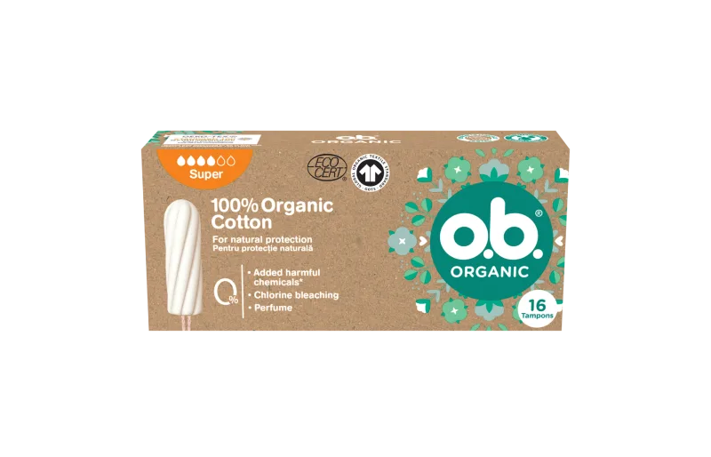 Tampoane organic super, 16 bucati, O.B. — preț și oferte