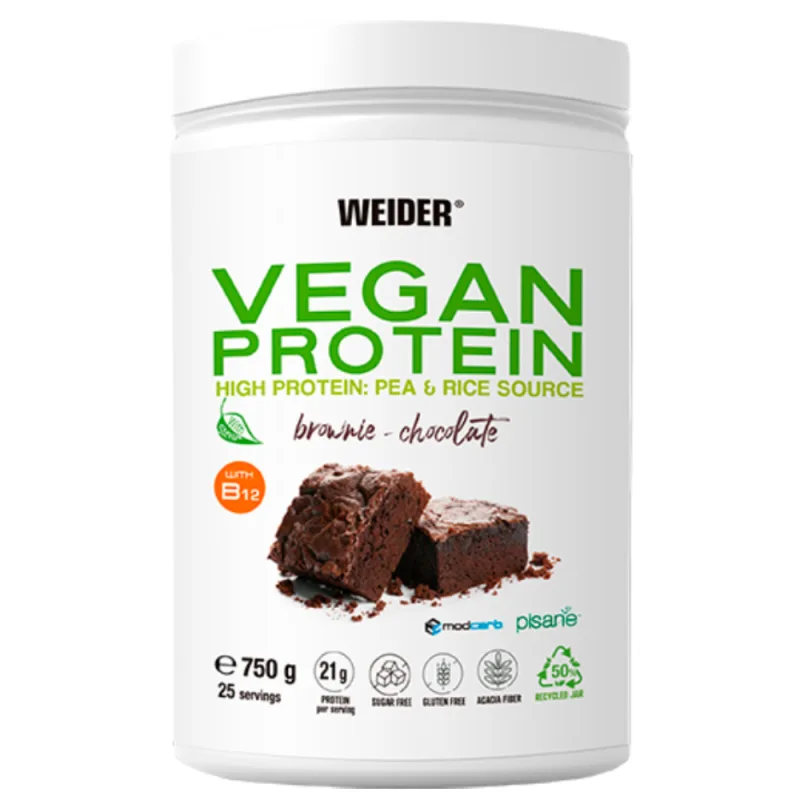 Proteina vegana cu aroma de brownie chocolate, 750g, Weider — preț și oferte