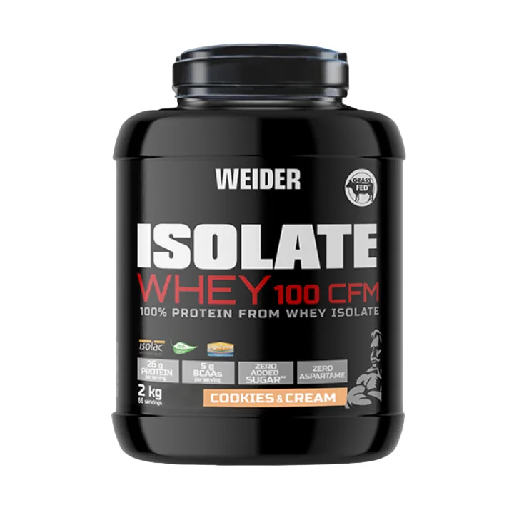 Izolat proteic cu aroma de Cookies & Cream Isolate Whey 100CFM, 2000g, Weider — preț și oferte