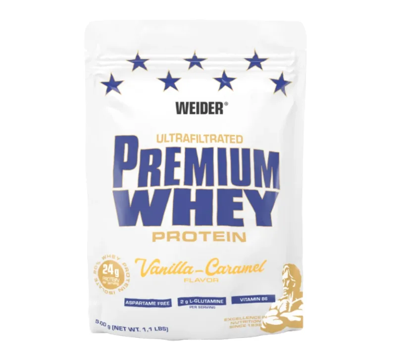 Pudra proteica cu aroma de Vanilla-Caramel Premium Whey, 500g, Weider — preț și oferte