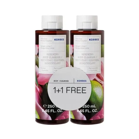 Pachet Gel de dus Ginger Lime, 2x250ml, Korres — preț și oferte