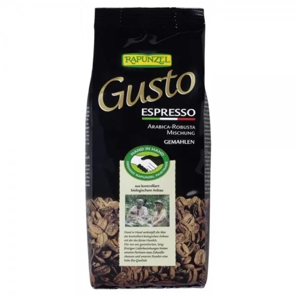 Cafea macinata bio Gusto Espresso, 250g, Rapunzel — preț și oferte