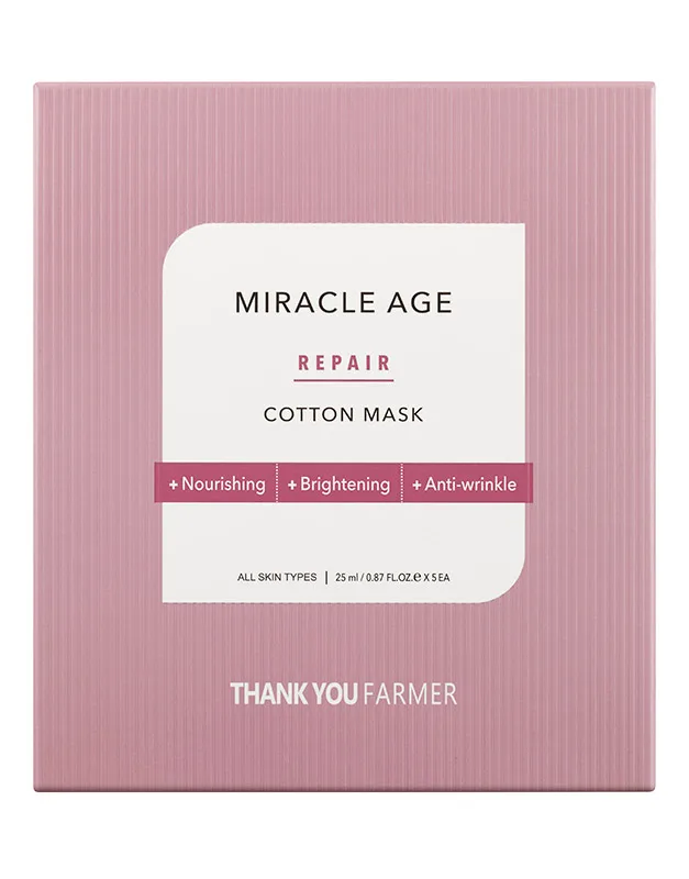 Masca de fata din bumbac Miracle Age, 25ml, Thank You Farmer — preț și oferte