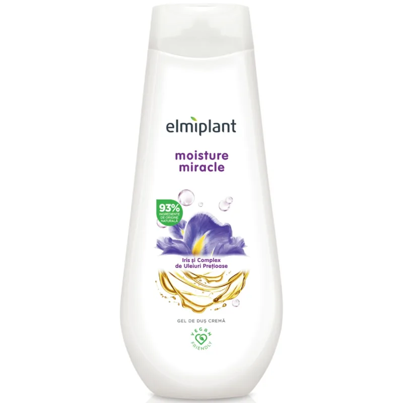 Gel de dus crema cu iris si complex de uleiuri pretioase Moisture Miracle, 750ml, Elmiplant — preț și oferte