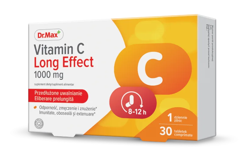 Dr. Max Vitamina C Long Effect, 30 comprimate eliberare prelungita — preț și oferte
