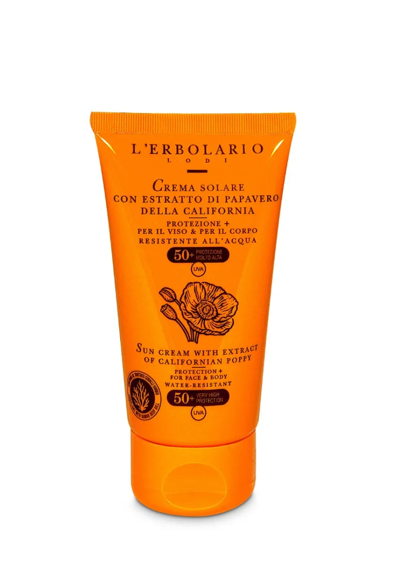Crema de protectie solara cu extract de mac SPF50+ Sun, 75ml, L'Erbolario — preț și oferte