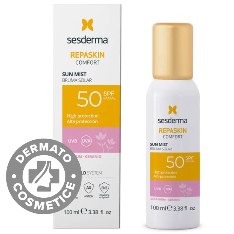 Mist cu protectie solara Repaskin Comfort Geranium, 100ml, Sesderma — preț și oferte