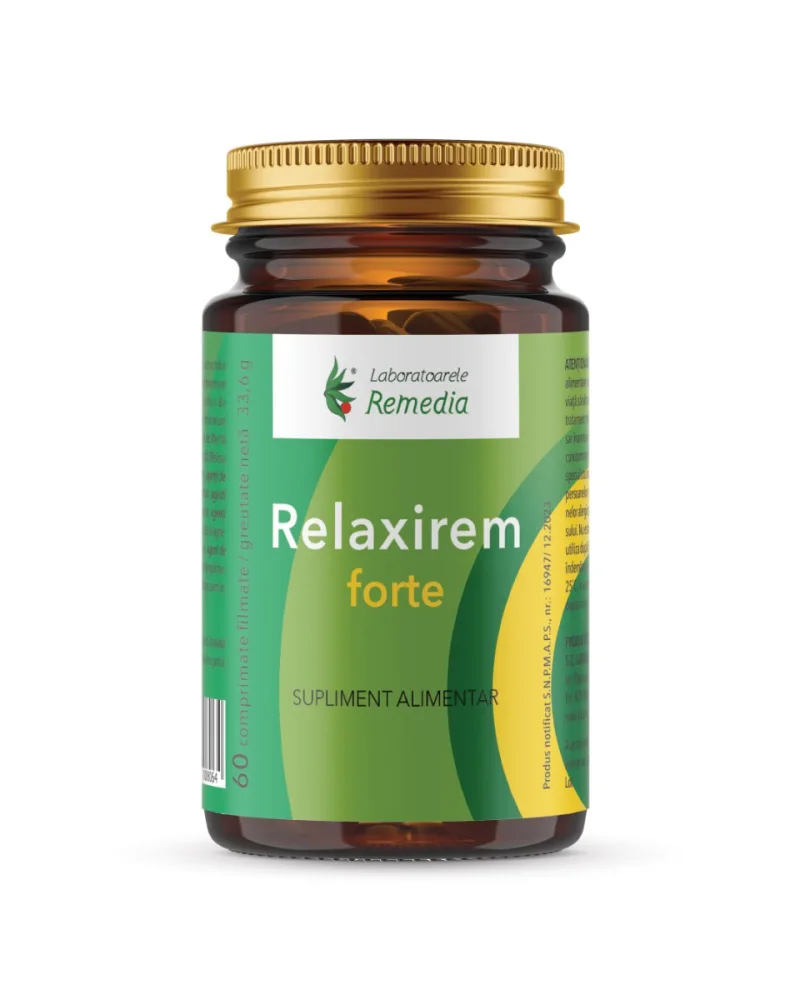 Relaxirem Forte, 60 comprimate, Laboratoarele Remedia — preț și oferte