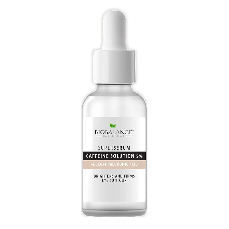 Super Serum contur ochi cu Cafeina 5% + EGCG + Acid Hialuronic, 30 ml, Bio Balance — preț și oferte