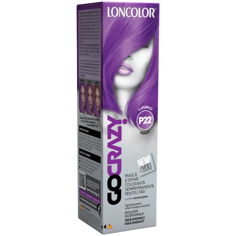 Crema coloranta GoCrazy Nr. P22, 100ml, Loncolor — preț și oferte