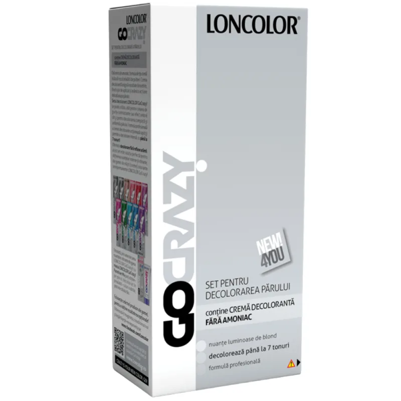 Set pentru decolorarea parului fara amoniac Go Crazy, 1 bucata, Loncolor — preț și oferte