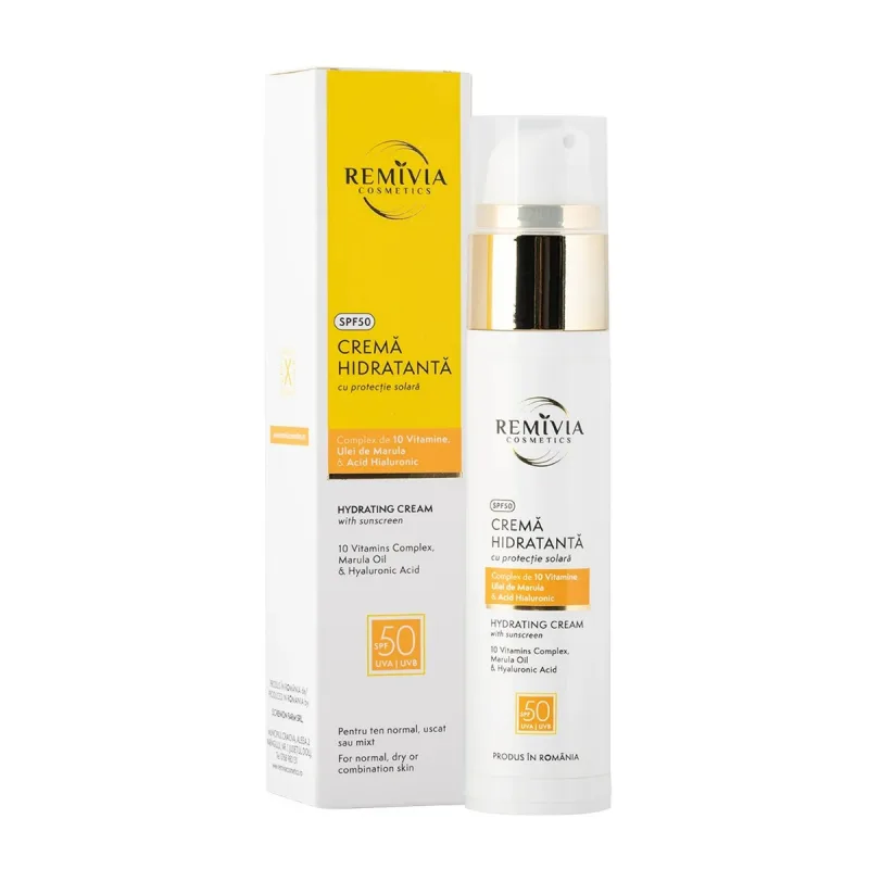 Crema hidratanta cu protectie solara SPF50, 50ml, Remivia — preț și oferte