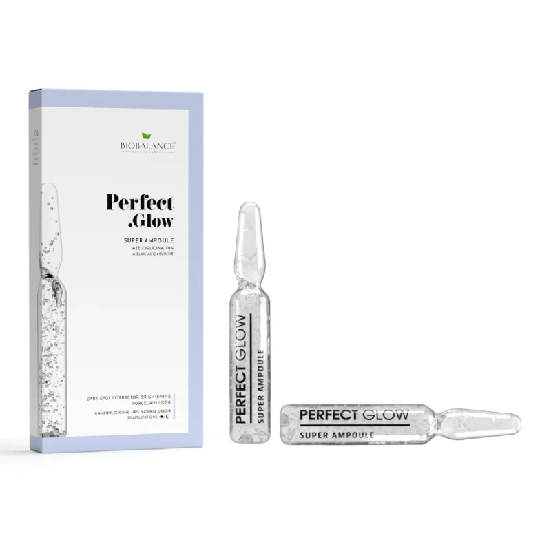 Fiole concentrate cu azeloglicina 10% Super Ampoule Perfect Glow, 10*2 ml, Bio Balance — preț și oferte