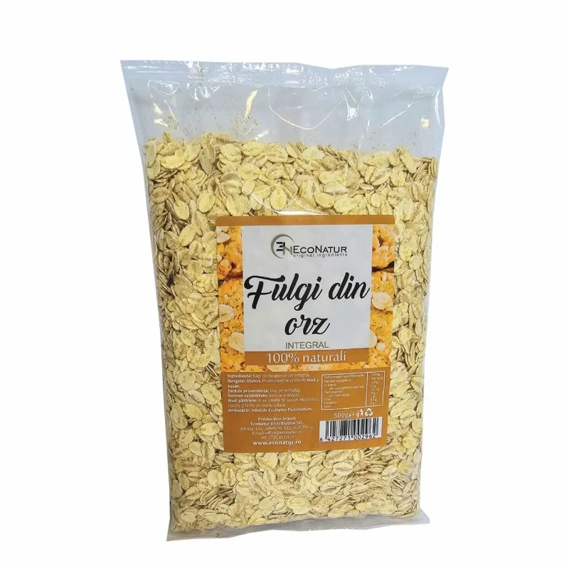 Fulgi din orz integral, 500g, EcoNatur — preț și oferte