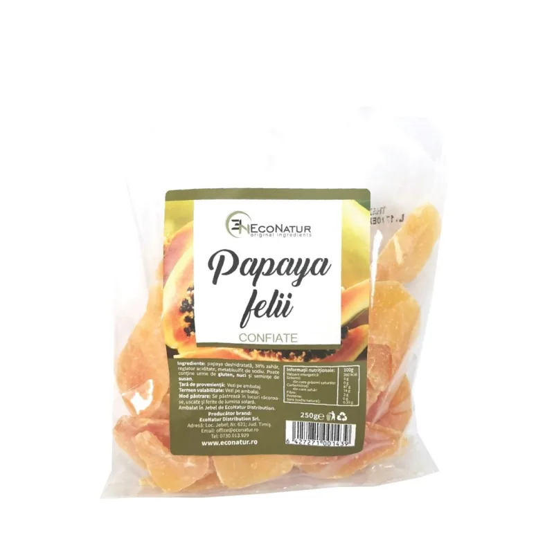 Papaya confiat, 250g, EcoNatur — preț și oferte