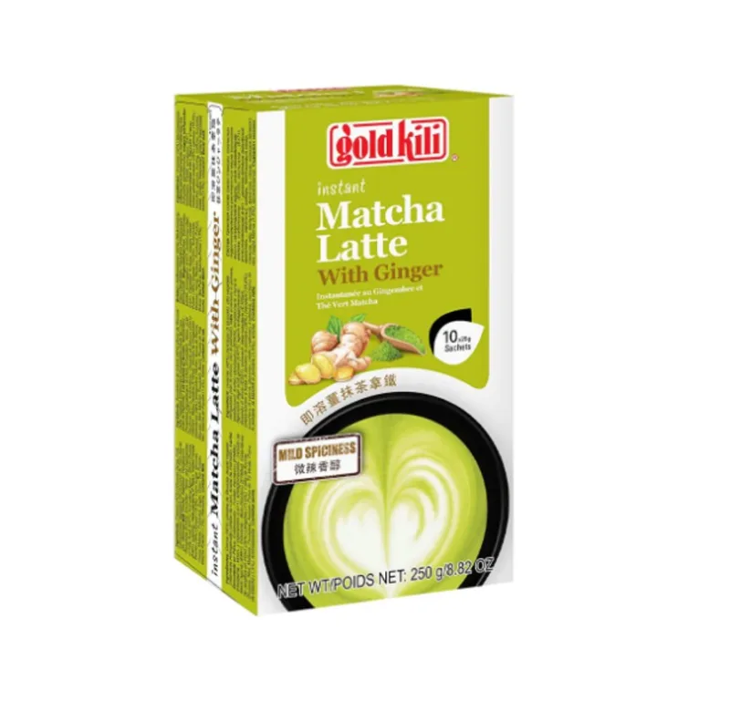 Bautura instant Matcha Latte cu ghimbir, 10x25g, Gold Kili — preț și oferte