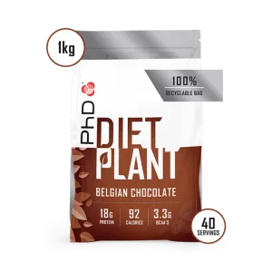 Pudra proteica vegetala Diet Plant ciocolata belgiana, 1kg, PhD